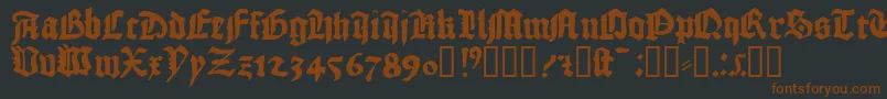 1456gutenberg Font – Brown Fonts on Black Background