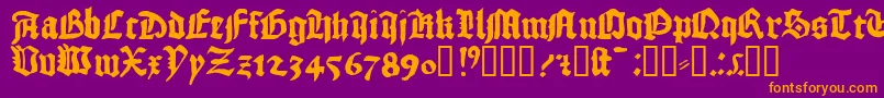 1456gutenberg Font – Orange Fonts on Purple Background