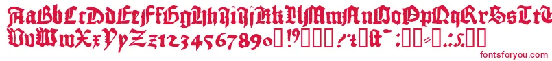 フォント1456gutenberg – 赤い文字