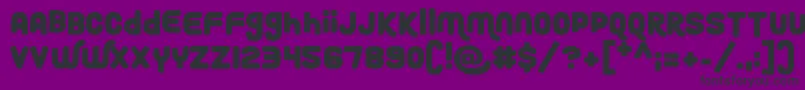 RoundyRainbows Font – Black Fonts on Purple Background