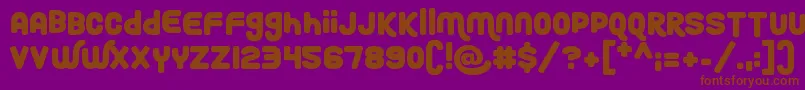 RoundyRainbows Font – Brown Fonts on Purple Background