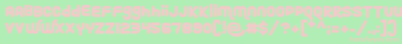 RoundyRainbows Font – Pink Fonts on Green Background