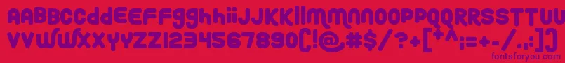 RoundyRainbows Font – Purple Fonts on Red Background