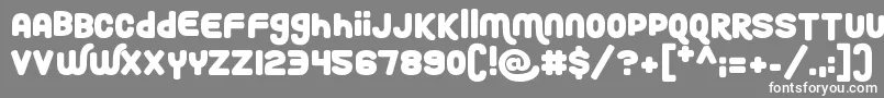 RoundyRainbows Font – White Fonts on Gray Background