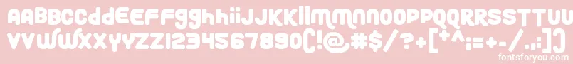 RoundyRainbows Font – White Fonts on Pink Background