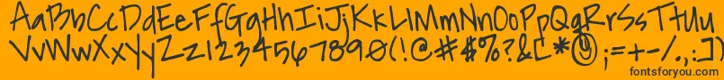 DjbAnotherMandy Font – Black Fonts on Orange Background