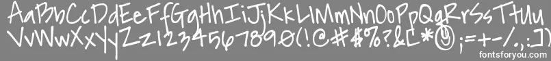 DjbAnotherMandy Font – White Fonts on Gray Background