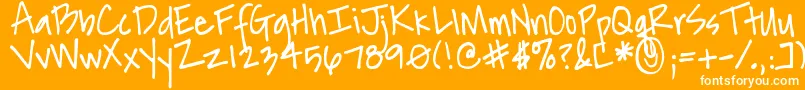 DjbAnotherMandy Font – White Fonts on Orange Background