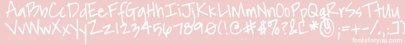 DjbAnotherMandy Font – White Fonts on Pink Background