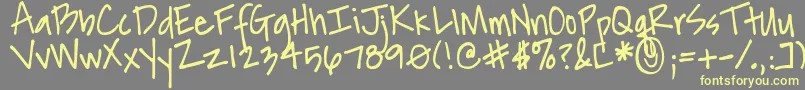 DjbAnotherMandy Font – Yellow Fonts on Gray Background