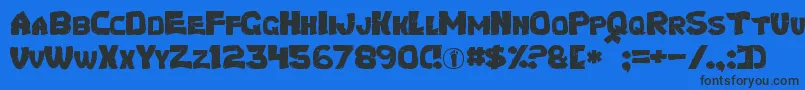 Шрифт Turtles – чёрные шрифты на синем фоне