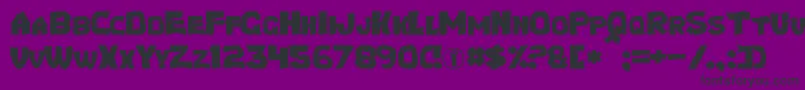 Turtles-Schriftart – Schwarze Schriften auf violettem Hintergrund