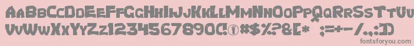 Turtles Font – Gray Fonts on Pink Background