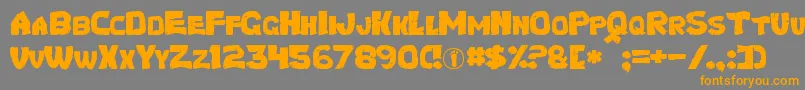 Turtles Font – Orange Fonts on Gray Background