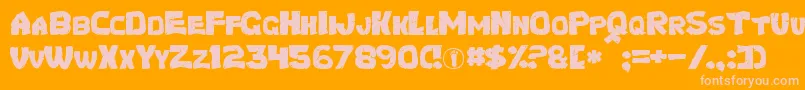 Turtles Font – Pink Fonts on Orange Background