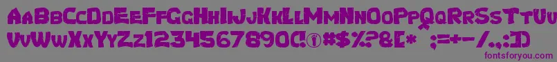 Turtles Font – Purple Fonts on Gray Background