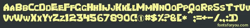 Turtles Font – Yellow Fonts on Black Background