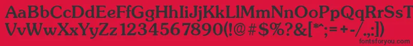 SunsetserialMediumRegular Font – Black Fonts on Red Background