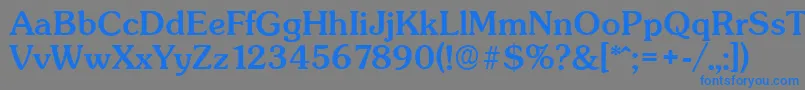 Подробнее о шрифте SunsetserialMediumRegular Шрифт SunsetserialMediumRegular – синие шрифты на сером фоне