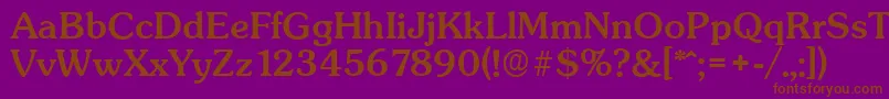 SunsetserialMediumRegular Font – Brown Fonts on Purple Background