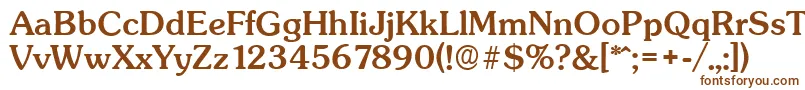 Шрифт SunsetserialMediumRegular – коричневые шрифты на белом фоне