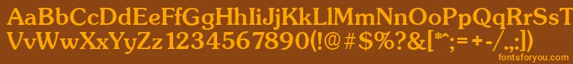 SunsetserialMediumRegular Font – Orange Fonts on Brown Background