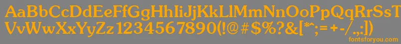 SunsetserialMediumRegular-Schriftart – Orangefarbene Schriften auf grauem Hintergrund