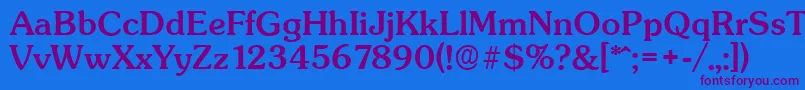 SunsetserialMediumRegular Font – Purple Fonts on Blue Background