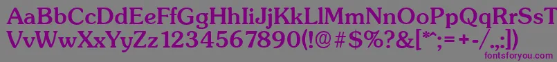 SunsetserialMediumRegular-Schriftart – Violette Schriften auf grauem Hintergrund