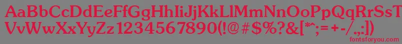 SunsetserialMediumRegular Font – Red Fonts on Gray Background