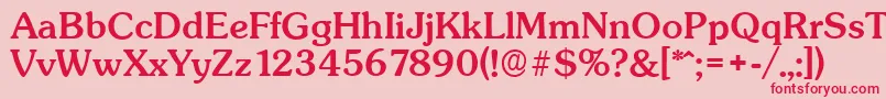 SunsetserialMediumRegular Font – Red Fonts on Pink Background