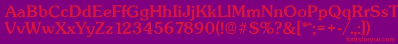 SunsetserialMediumRegular-Schriftart – Rote Schriften auf violettem Hintergrund