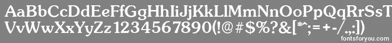 フォントSunsetserialMediumRegular – 灰色の背景に白い文字