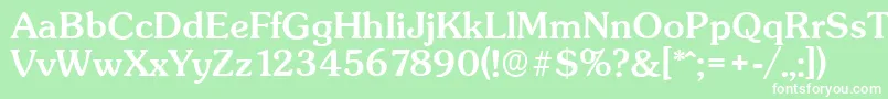 SunsetserialMediumRegular Font – White Fonts on Green Background