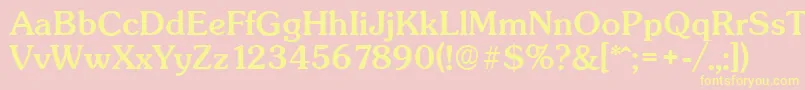 SunsetserialMediumRegular Font – Yellow Fonts on Pink Background