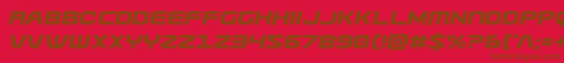 フォントUsuzisemital – 赤い背景に茶色の文字