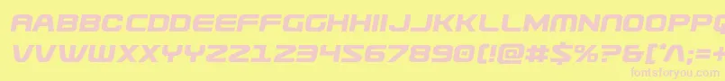 Usuzisemital Font – Pink Fonts on Yellow Background