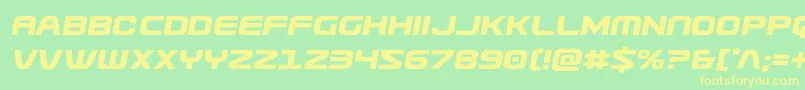 Usuzisemital Font – Yellow Fonts on Green Background