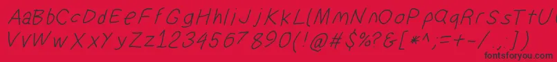 Suplexdriverregularobl Font – Black Fonts on Red Background