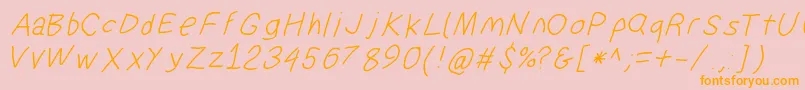 Suplexdriverregularobl Font – Orange Fonts on Pink Background