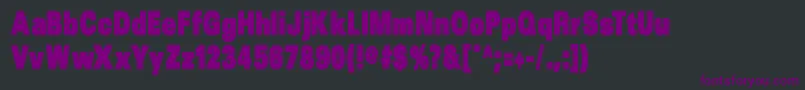 Шрифт Sansblacksmall – фиолетовые шрифты на чёрном фоне