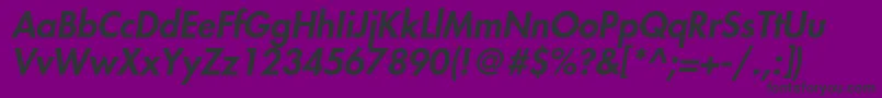 FavoritheavycItalic Font – Black Fonts on Purple Background