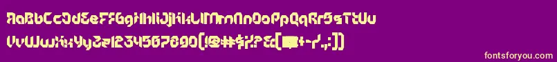 Lycra Font – Yellow Fonts on Purple Background