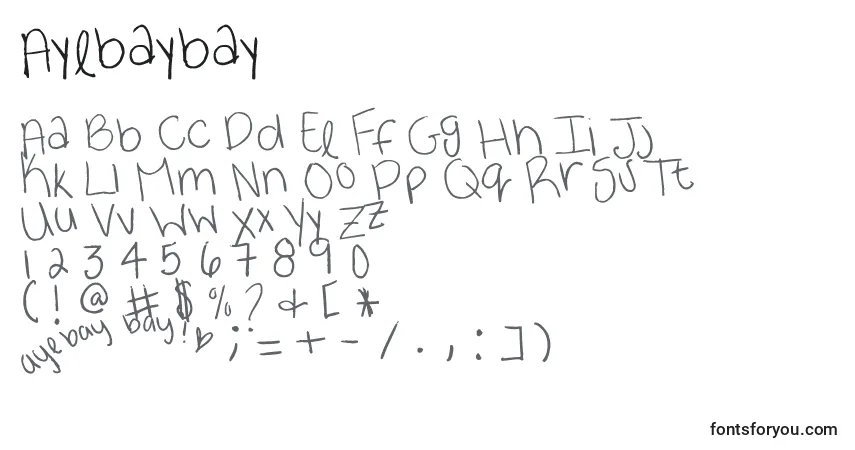 characters of ayebaybay font, letter of ayebaybay font, alphabet of  ayebaybay font