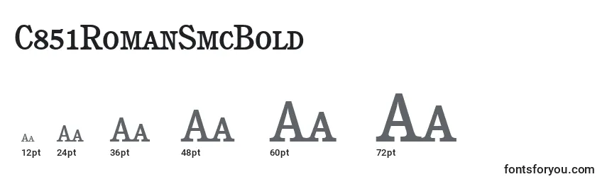 sizes of c851romansmcbold font, c851romansmcbold sizes