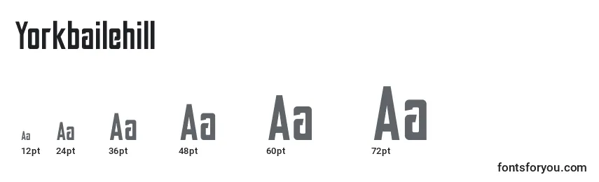 sizes of yorkbailehill font, yorkbailehill sizes