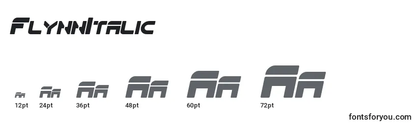 sizes of flynnitalic font, flynnitalic sizes