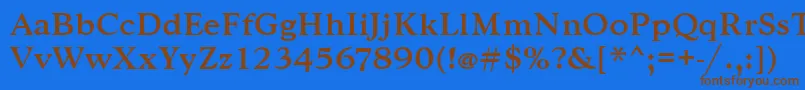 Шрифт Goudytmed – коричневые шрифты на синем фоне