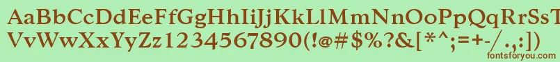 Goudytmed Font – Brown Fonts on Green Background