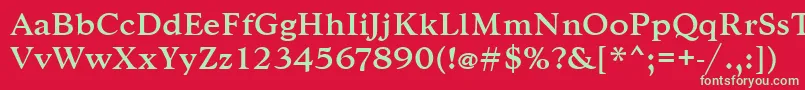 Goudytmed Font – Green Fonts on Red Background